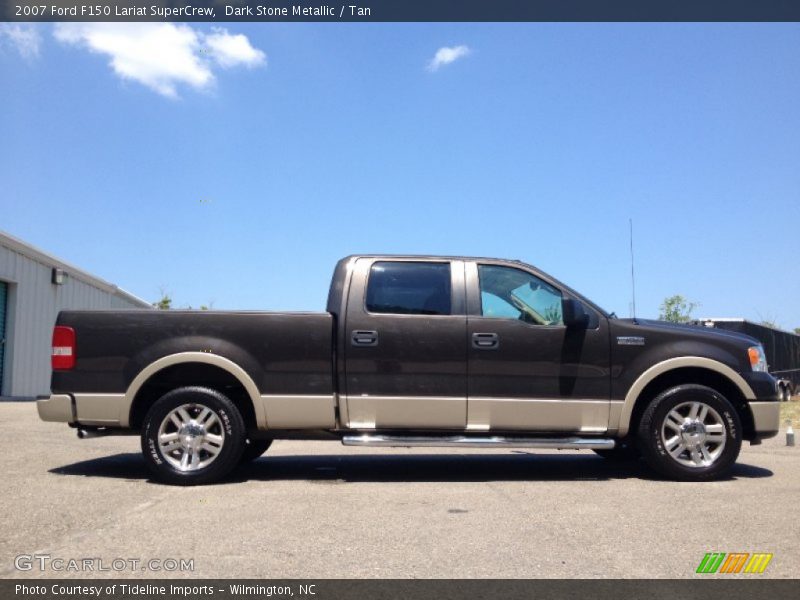 Dark Stone Metallic / Tan 2007 Ford F150 Lariat SuperCrew