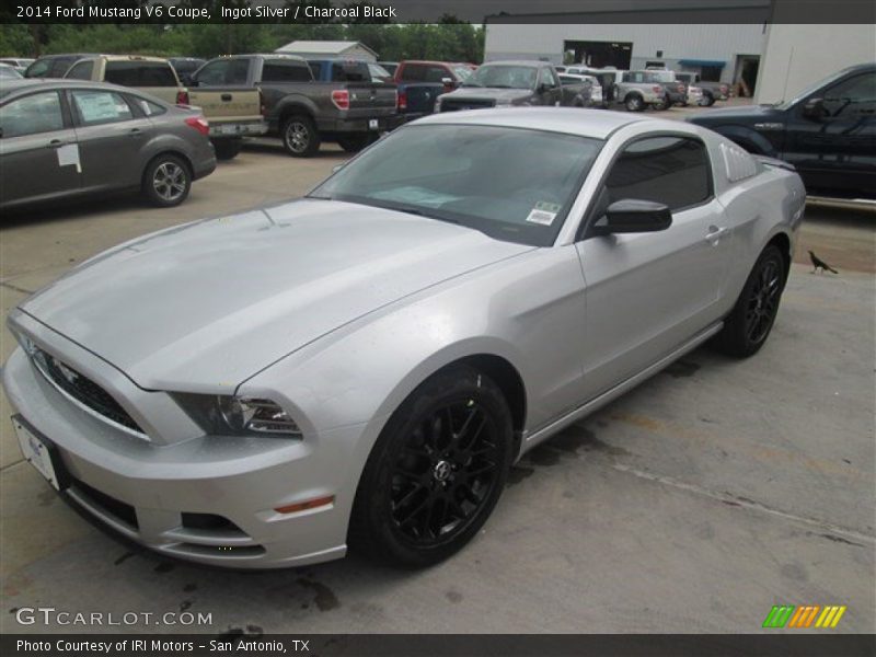 Ingot Silver / Charcoal Black 2014 Ford Mustang V6 Coupe