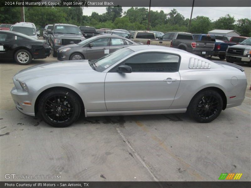 Ingot Silver / Charcoal Black 2014 Ford Mustang V6 Coupe