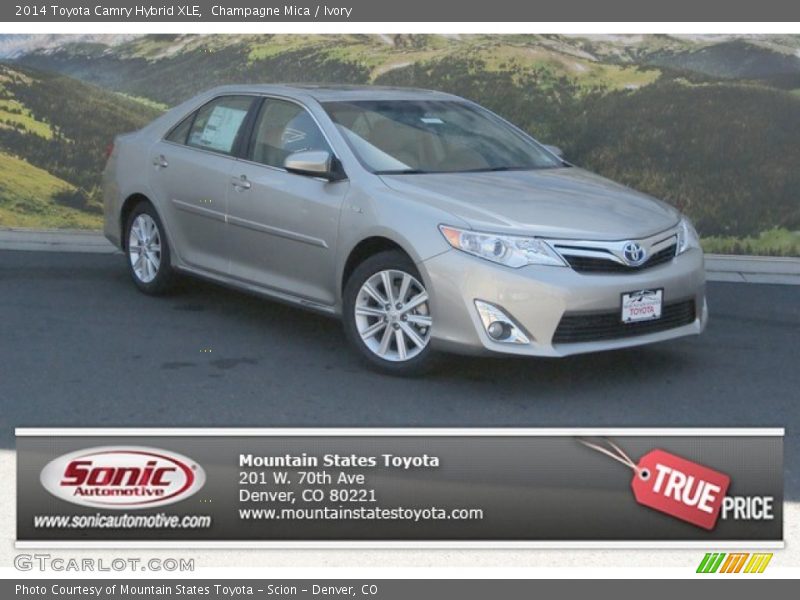 Champagne Mica / Ivory 2014 Toyota Camry Hybrid XLE