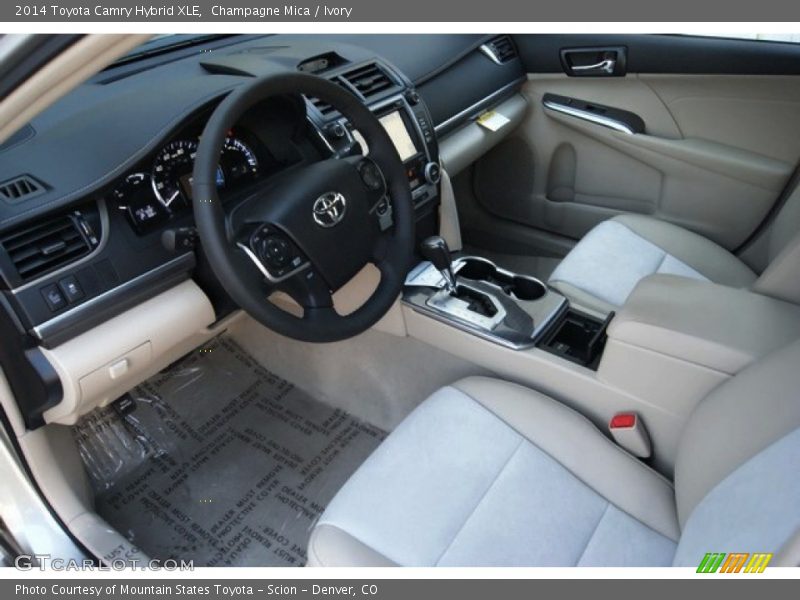 Champagne Mica / Ivory 2014 Toyota Camry Hybrid XLE