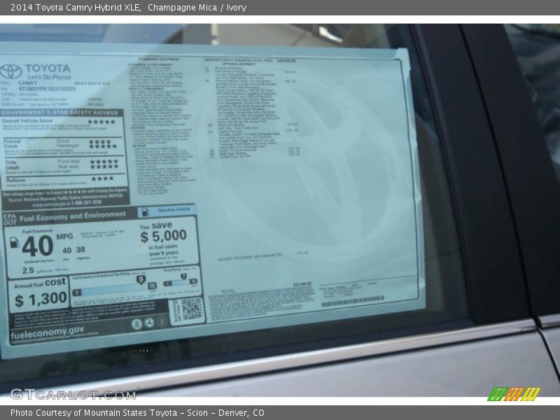 Champagne Mica / Ivory 2014 Toyota Camry Hybrid XLE