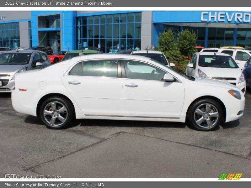White Diamond Tricoat / Ebony 2012 Chevrolet Malibu LT