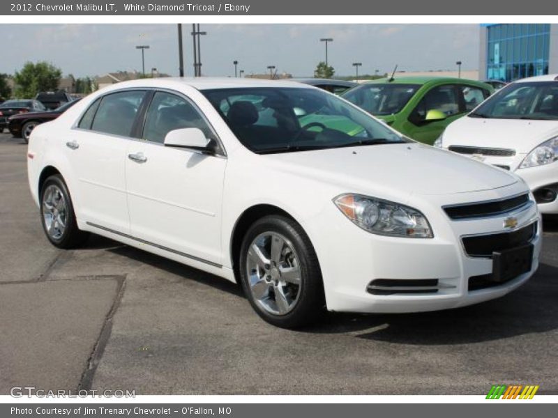 White Diamond Tricoat / Ebony 2012 Chevrolet Malibu LT