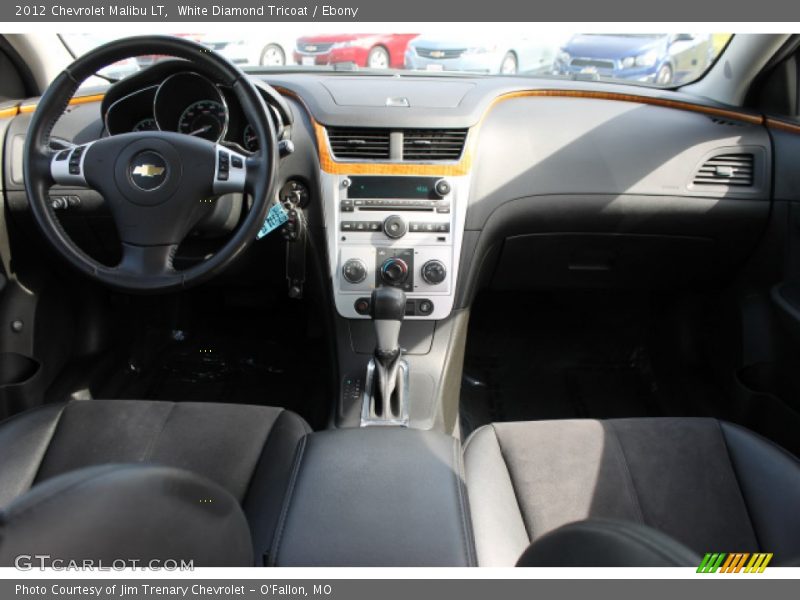 White Diamond Tricoat / Ebony 2012 Chevrolet Malibu LT