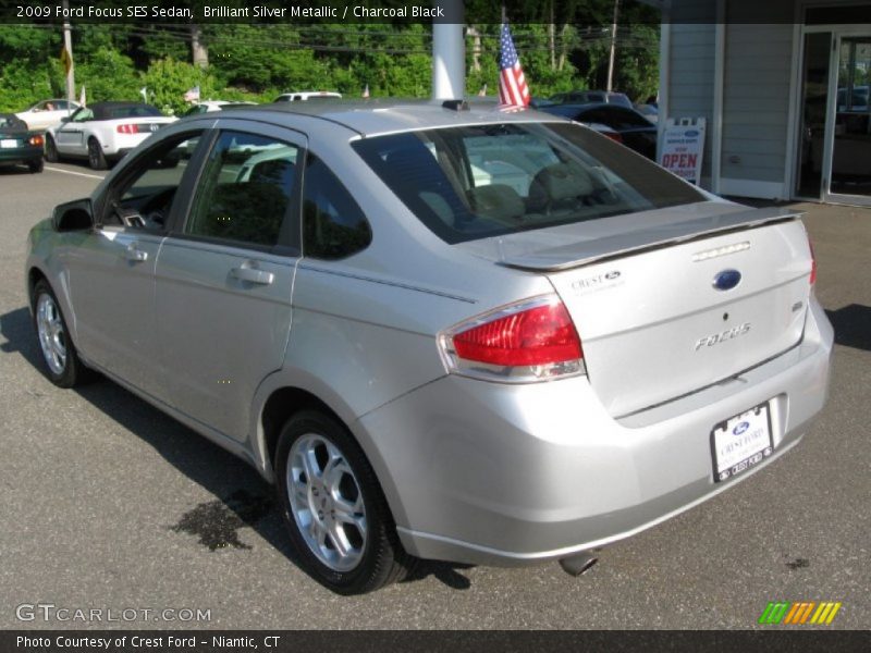 Brilliant Silver Metallic / Charcoal Black 2009 Ford Focus SES Sedan