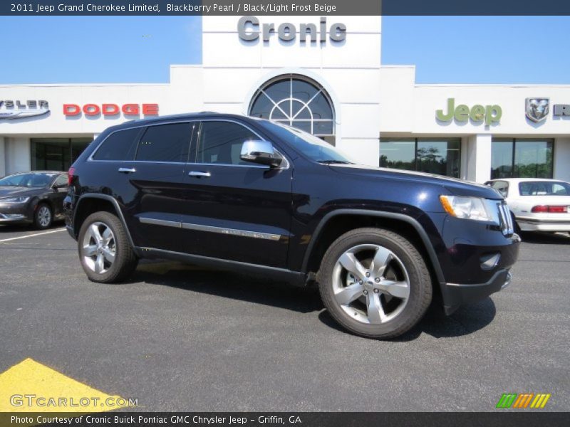 Blackberry Pearl / Black/Light Frost Beige 2011 Jeep Grand Cherokee Limited