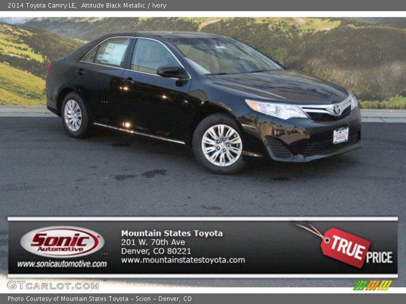 Attitude Black Metallic / Ivory 2014 Toyota Camry LE