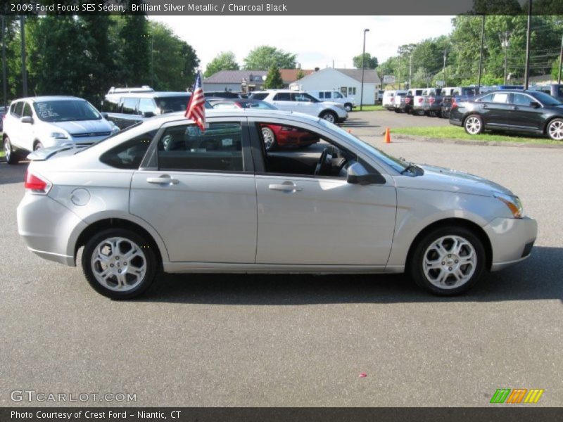 Brilliant Silver Metallic / Charcoal Black 2009 Ford Focus SES Sedan