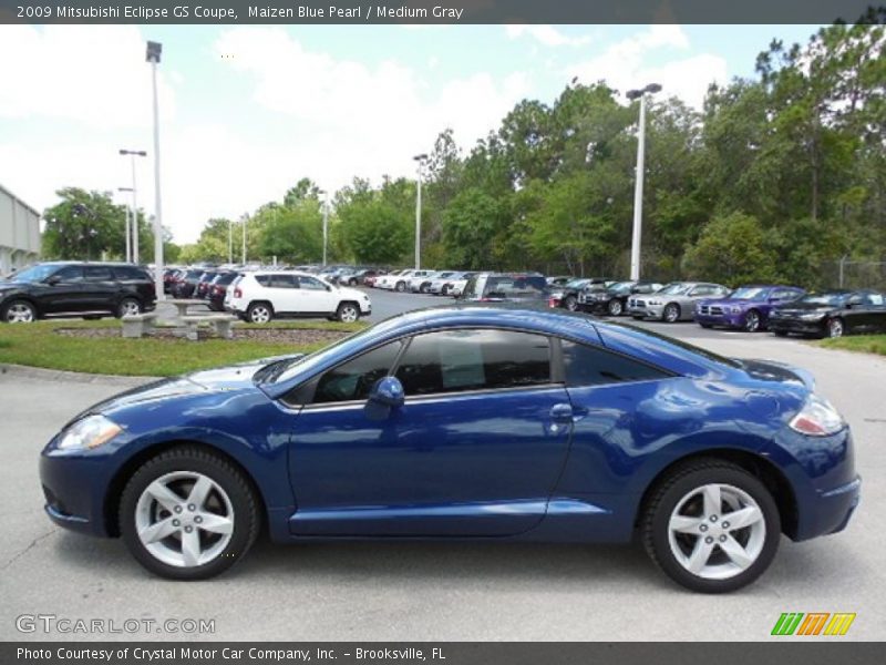 Maizen Blue Pearl / Medium Gray 2009 Mitsubishi Eclipse GS Coupe