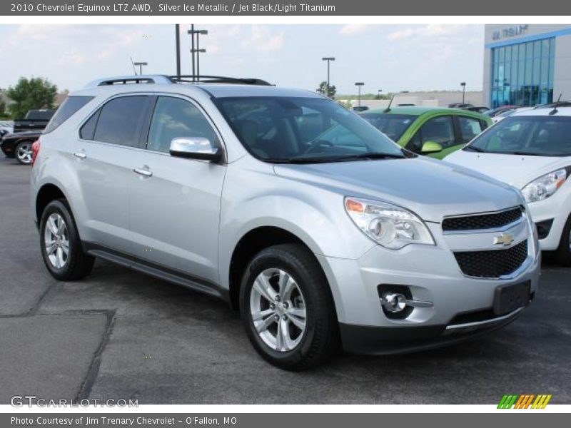 Silver Ice Metallic / Jet Black/Light Titanium 2010 Chevrolet Equinox LTZ AWD