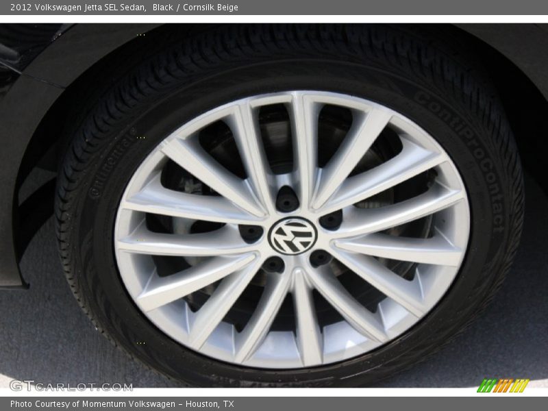 Black / Cornsilk Beige 2012 Volkswagen Jetta SEL Sedan