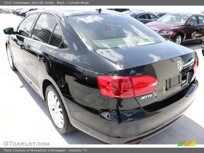 Black / Cornsilk Beige 2012 Volkswagen Jetta SEL Sedan