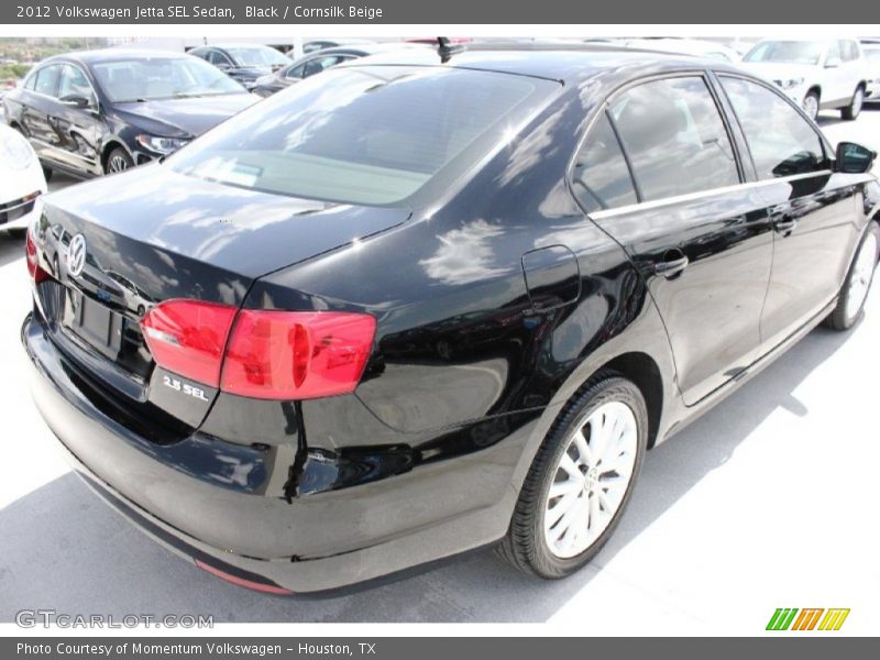 Black / Cornsilk Beige 2012 Volkswagen Jetta SEL Sedan