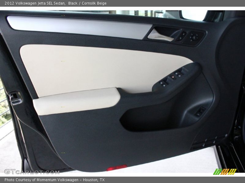 Black / Cornsilk Beige 2012 Volkswagen Jetta SEL Sedan
