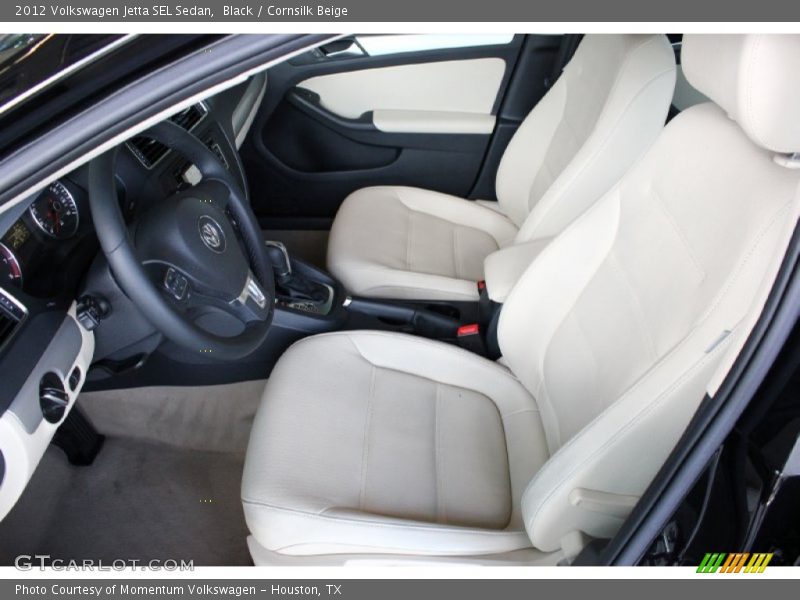 Black / Cornsilk Beige 2012 Volkswagen Jetta SEL Sedan