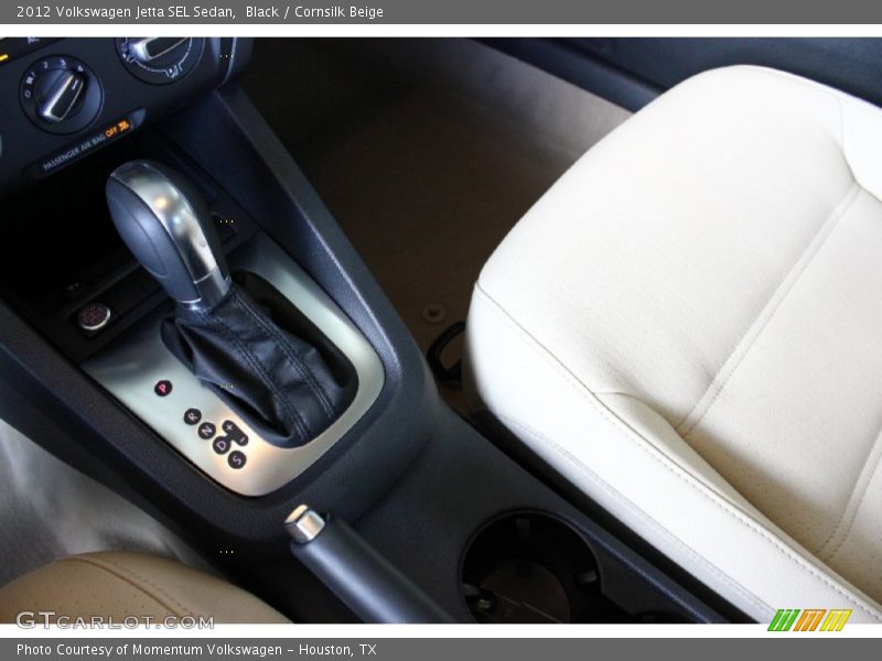 Black / Cornsilk Beige 2012 Volkswagen Jetta SEL Sedan