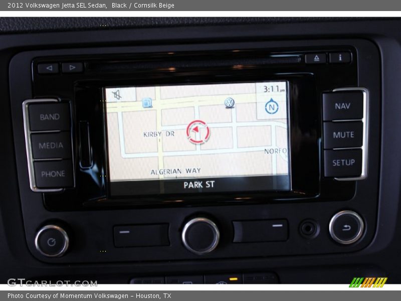 Black / Cornsilk Beige 2012 Volkswagen Jetta SEL Sedan