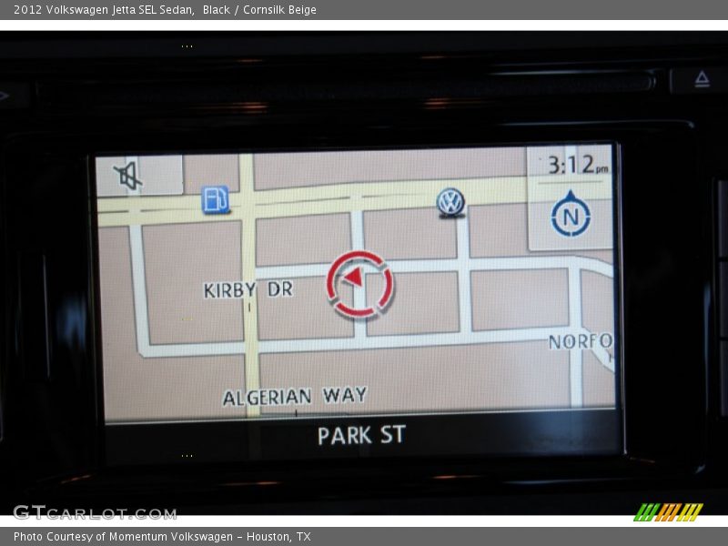 Black / Cornsilk Beige 2012 Volkswagen Jetta SEL Sedan