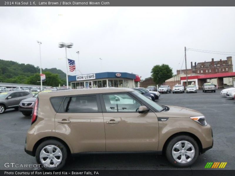 Latte Brown / Black Diamond Woven Cloth 2014 Kia Soul 1.6