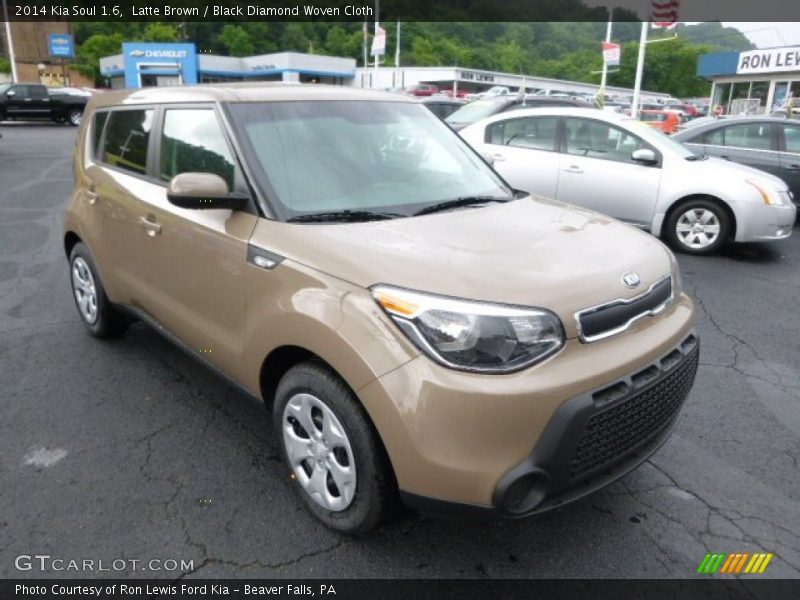 Latte Brown / Black Diamond Woven Cloth 2014 Kia Soul 1.6