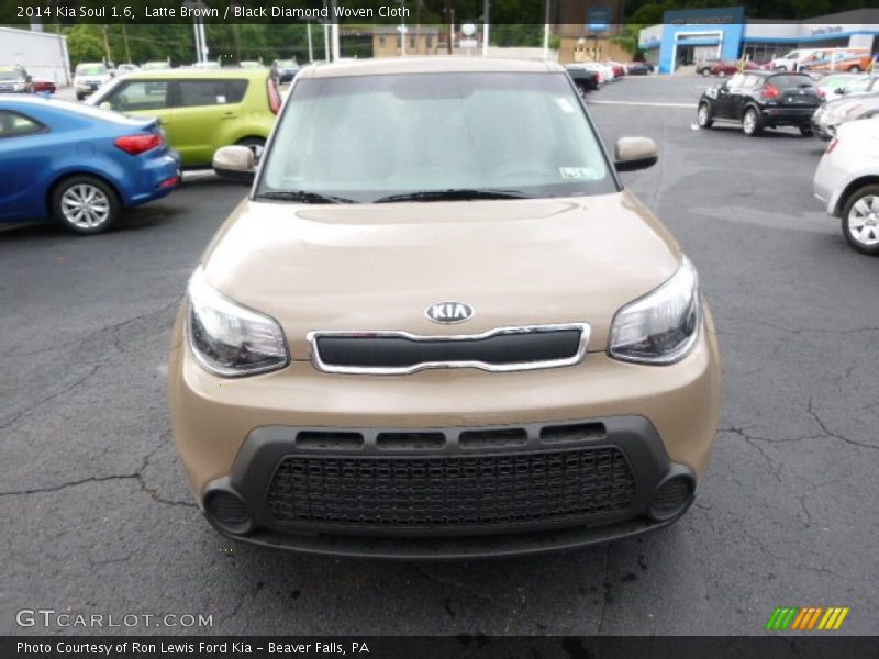 Latte Brown / Black Diamond Woven Cloth 2014 Kia Soul 1.6