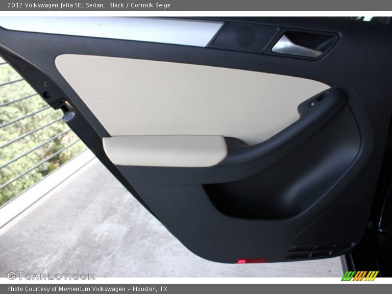 Black / Cornsilk Beige 2012 Volkswagen Jetta SEL Sedan
