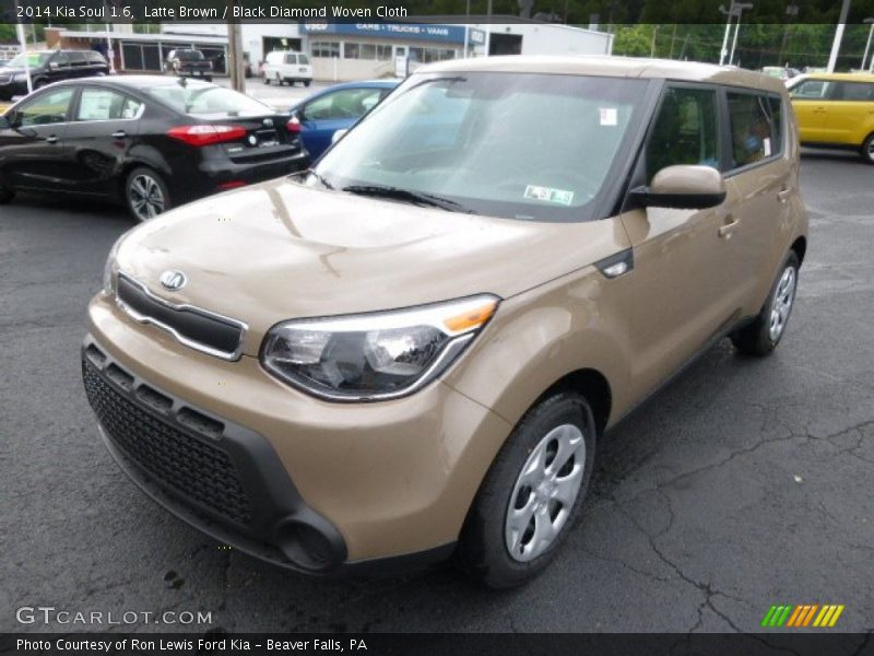 Latte Brown / Black Diamond Woven Cloth 2014 Kia Soul 1.6