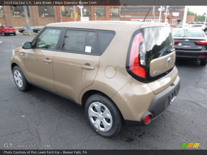 Latte Brown / Black Diamond Woven Cloth 2014 Kia Soul 1.6