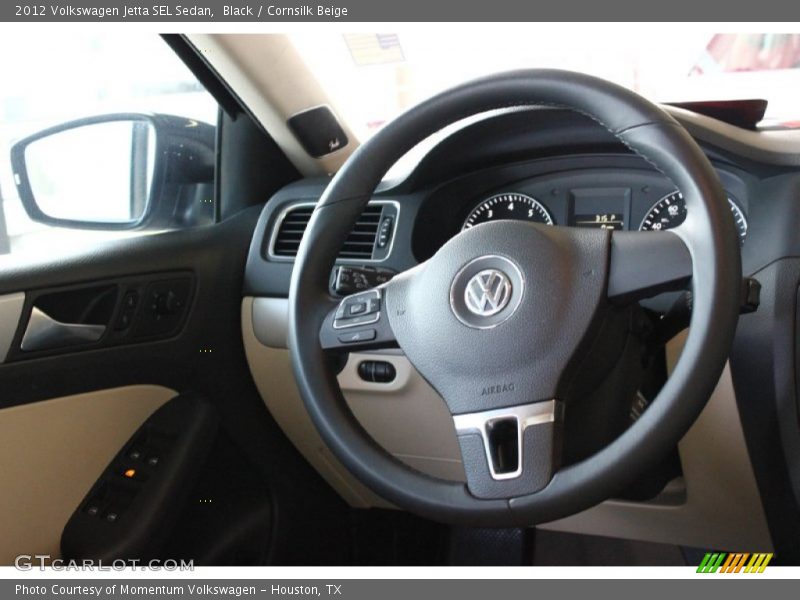 Black / Cornsilk Beige 2012 Volkswagen Jetta SEL Sedan