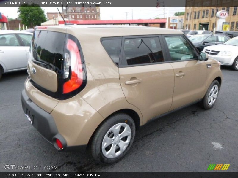 Latte Brown / Black Diamond Woven Cloth 2014 Kia Soul 1.6