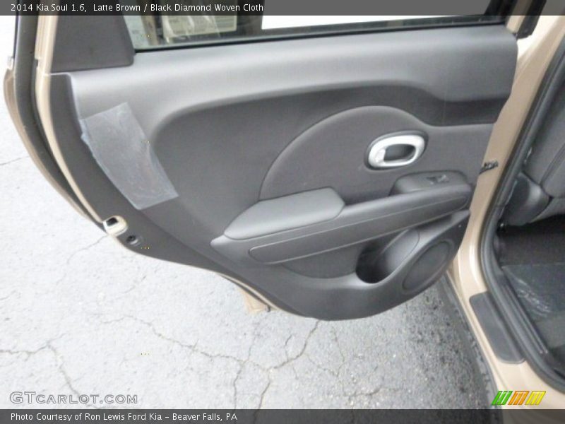 Latte Brown / Black Diamond Woven Cloth 2014 Kia Soul 1.6
