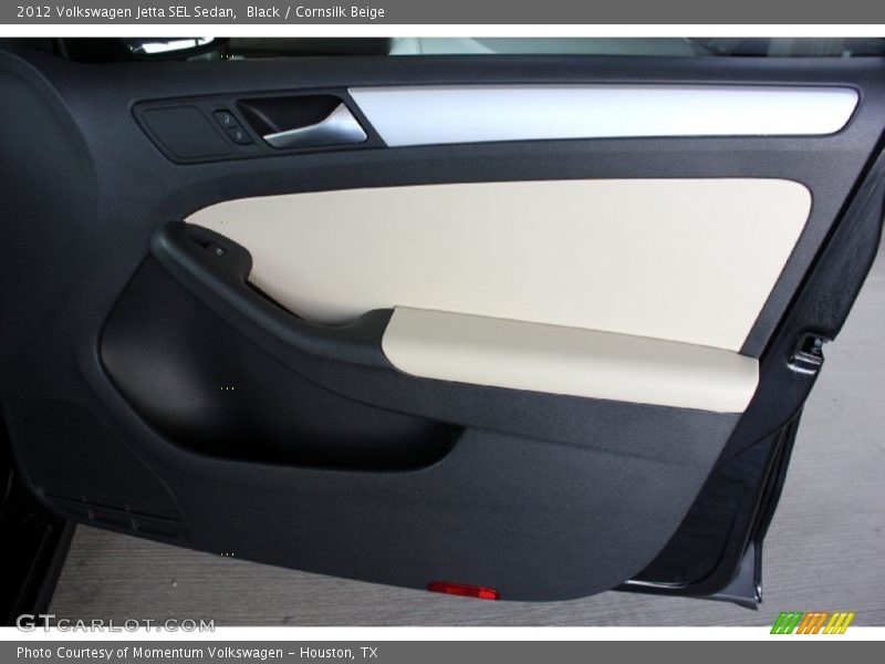 Black / Cornsilk Beige 2012 Volkswagen Jetta SEL Sedan
