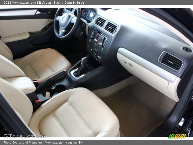 Black / Cornsilk Beige 2012 Volkswagen Jetta SEL Sedan