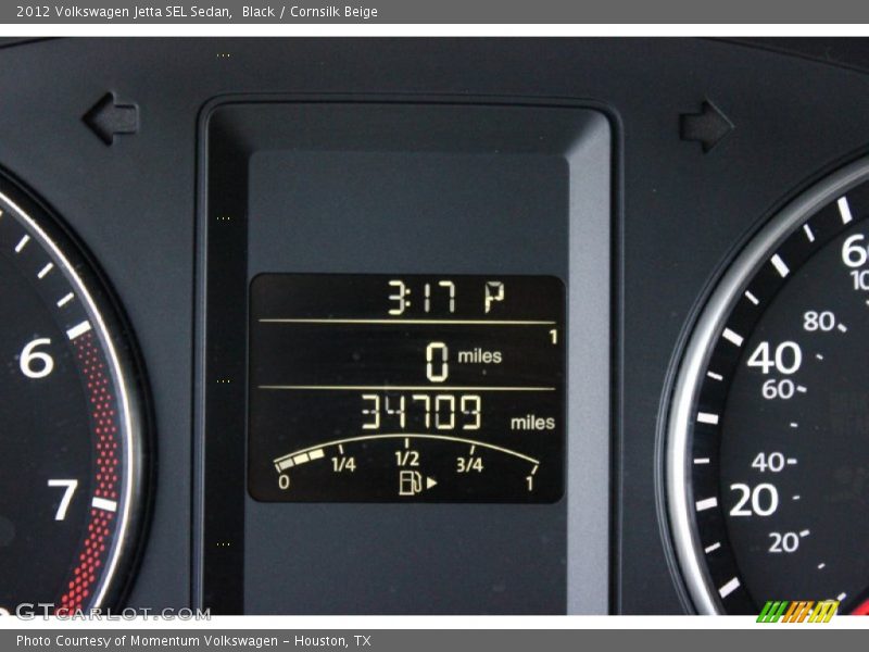 Black / Cornsilk Beige 2012 Volkswagen Jetta SEL Sedan