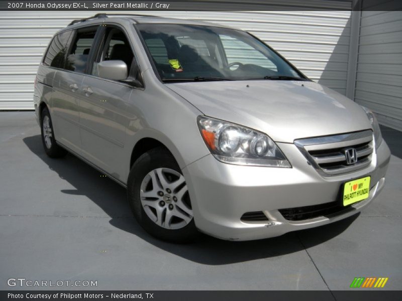 Silver Pearl Metallic / Gray 2007 Honda Odyssey EX-L