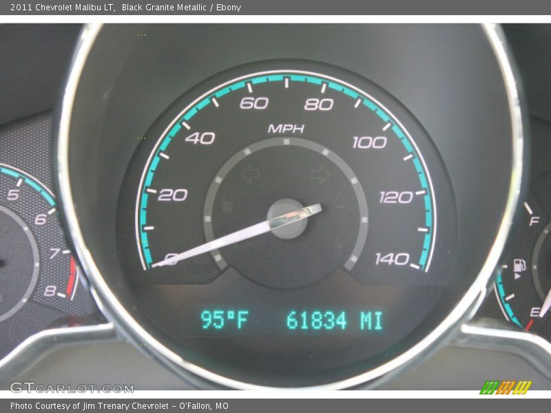 Black Granite Metallic / Ebony 2011 Chevrolet Malibu LT