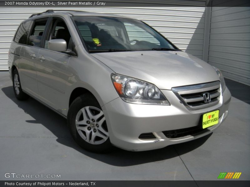 Silver Pearl Metallic / Gray 2007 Honda Odyssey EX-L