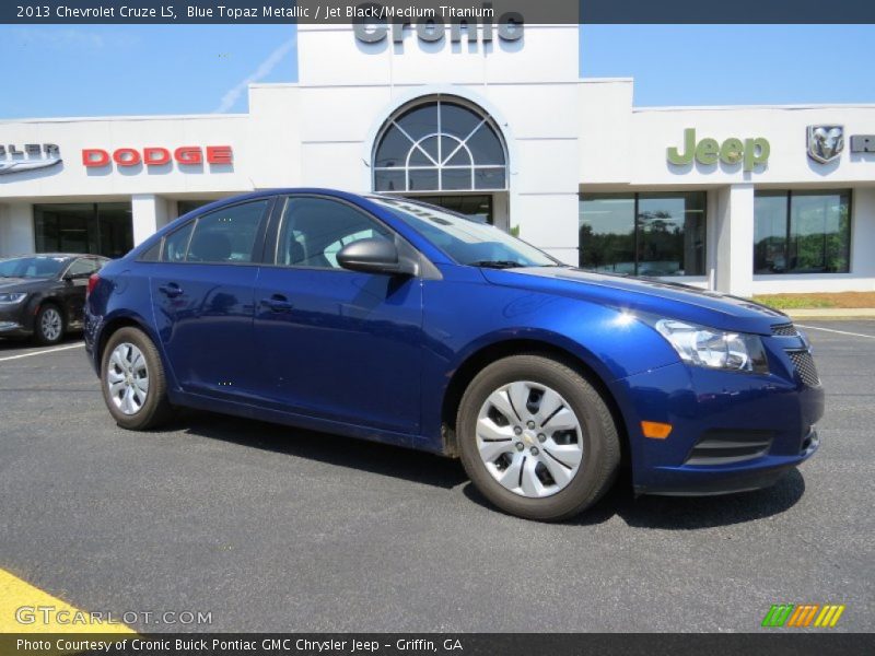 Blue Topaz Metallic / Jet Black/Medium Titanium 2013 Chevrolet Cruze LS