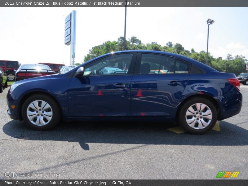 Blue Topaz Metallic / Jet Black/Medium Titanium 2013 Chevrolet Cruze LS
