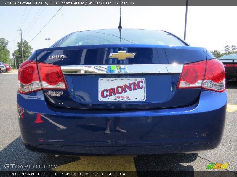 Blue Topaz Metallic / Jet Black/Medium Titanium 2013 Chevrolet Cruze LS