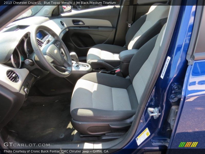 Blue Topaz Metallic / Jet Black/Medium Titanium 2013 Chevrolet Cruze LS