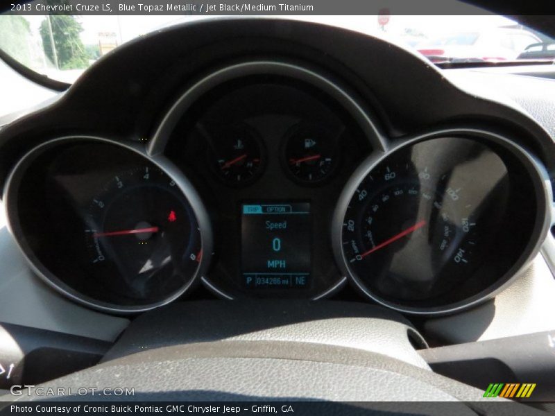 Blue Topaz Metallic / Jet Black/Medium Titanium 2013 Chevrolet Cruze LS