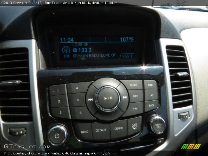 Blue Topaz Metallic / Jet Black/Medium Titanium 2013 Chevrolet Cruze LS