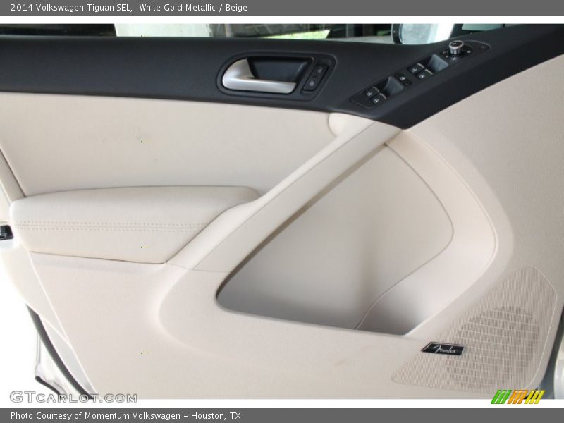 White Gold Metallic / Beige 2014 Volkswagen Tiguan SEL