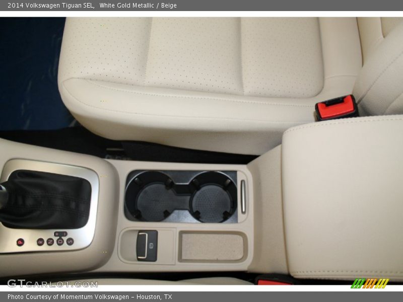 White Gold Metallic / Beige 2014 Volkswagen Tiguan SEL
