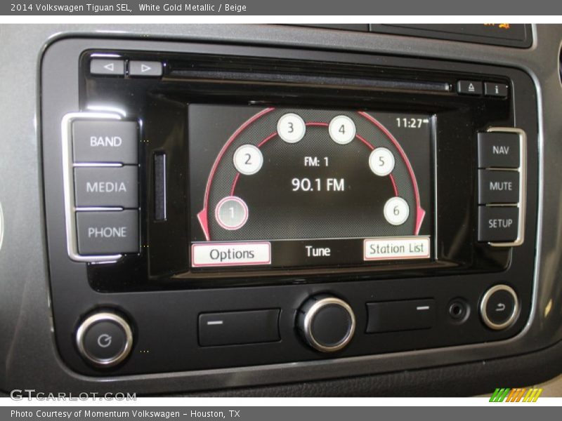 White Gold Metallic / Beige 2014 Volkswagen Tiguan SEL