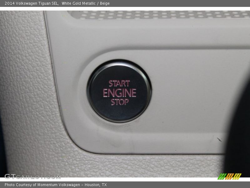 White Gold Metallic / Beige 2014 Volkswagen Tiguan SEL