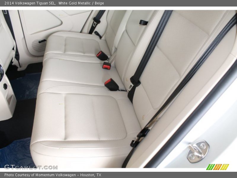 White Gold Metallic / Beige 2014 Volkswagen Tiguan SEL