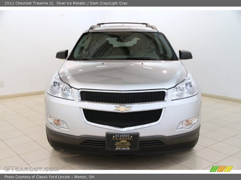 Silver Ice Metallic / Dark Gray/Light Gray 2011 Chevrolet Traverse LS